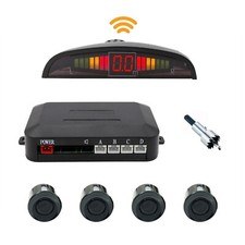 KIT 4 SENSORI DI PARCHEGGIO WIRELESS UNIVERSALI RETROMARCIA DISPLAY AUTO FURGONE