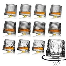 4 pezzi Bicchieri Rotanti Ruotabili 360 Base movibile whisky amaro liquori bar