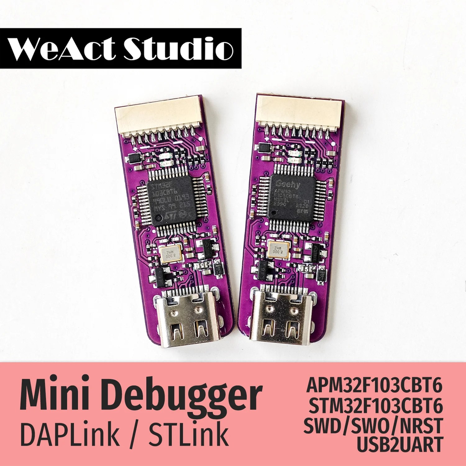 WeAct Mini debugger DAPLink STLink V2.1 SWD SWO Modulo da USB a Uart