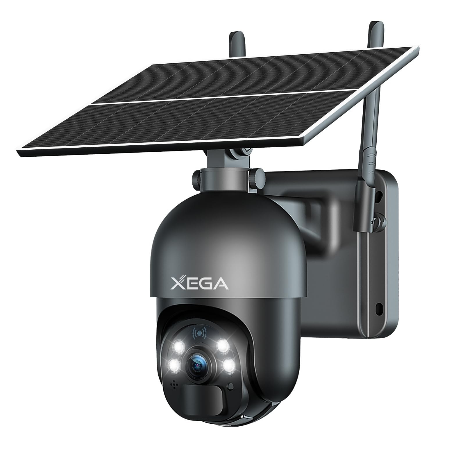 Xega 4G LTE Telecamera Solare Esterno con SIM Scheda 2K HD PTZ Senza Fili | 355°/95°Telecamere con Pannello Solare Batterie Visione Notturna Rilevamento del Movimento Audio Bidire…