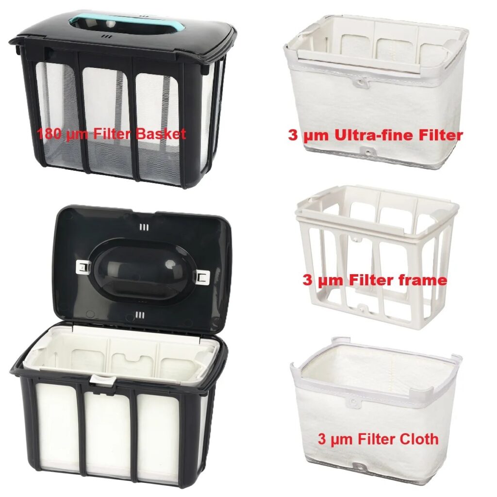 Filtro ultra-fine da 3 µm e cestello da 180 µm per il robot aspirapiscine Aiper Scuba S1 / Scuba S1 2026 / Scuba S1 2025.