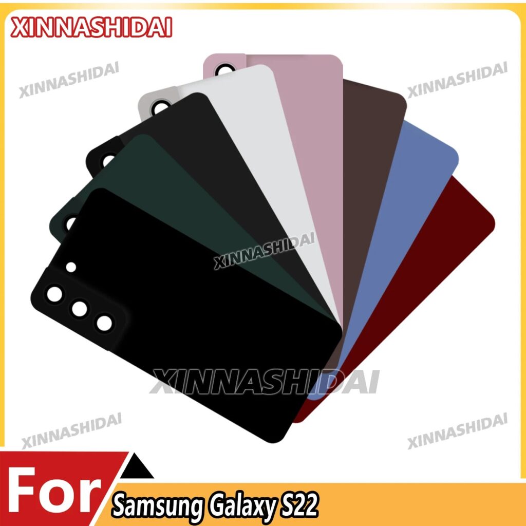 Cover posteriore batteria per Samsung Galaxy S22 SM-S901B con copriobiettivo fotocamera Sostituzione custodia posteriore per telefono