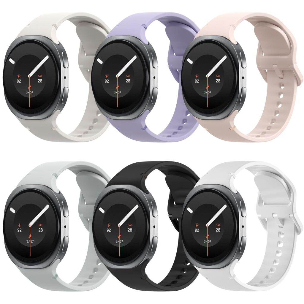 TiMOVO 6 Pack Cinturino Sportivo Compatibili per Samsung Galaxy Watch 8 40mm 44mm/Galaxy Watch 8 Classic 46mm (2025), Cinturino di Ricambio in Morbido Silicone per Uomo Donna