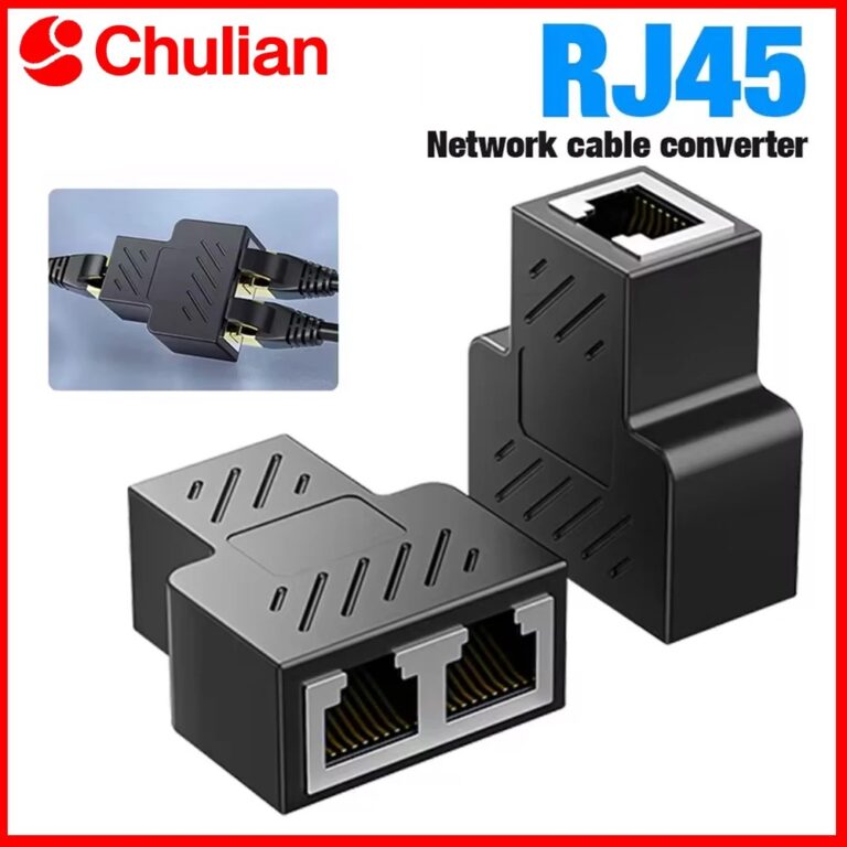 Splitter RJ45 1 a 2, Adattatore Ethernet, Estensore Cavo di Rete Internet, Connettore RJ45 per PC, TV Box, Router, Alta Qualità