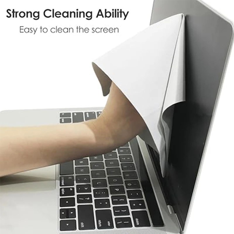 Panno per pulizia antipolvere in microfibra, copertura per tastiera per notebook, kit per la pulizia dello schermo del laptop per MacBook Pro 13/15/16 pollici