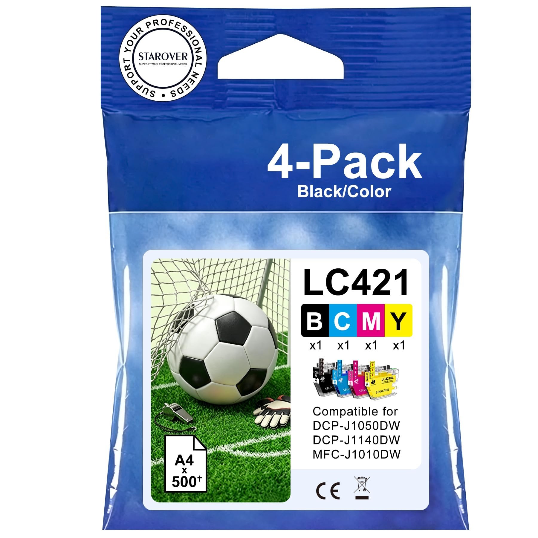 LC421XL LC421XLVAL Cartucce Compatibili per Brother LC421 per DCP-J1050DW | Compatibili per Brother DCP-J1050DW Patronen, DCP-J1140DW, MFC-J1010DW, DCP-J1800DW LC421XL(Nero, Ciano…