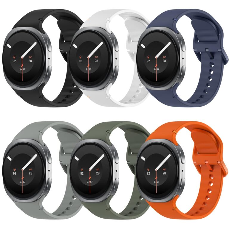 TiMOVO 6 Pack Cinturino Sportivo Compatibili per Samsung Galaxy Watch 8 40mm 44mm/Galaxy Watch 8 Classic 46mm (2025), Cinturino di Ricambio in Morbido Silicone per Uomo Donna