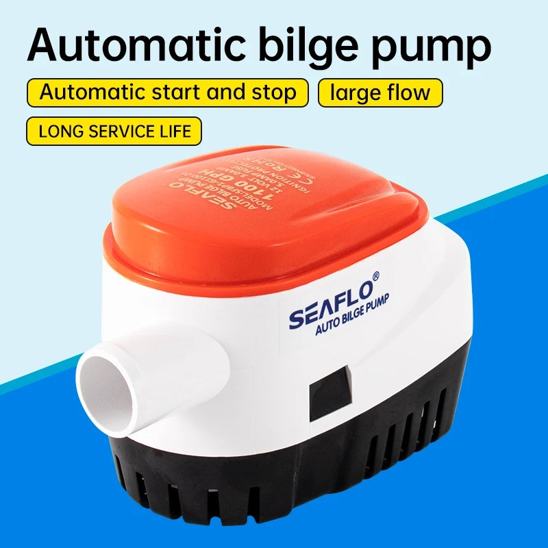 Pompa dell'acqua marina piccola pompa di sentina 12 v24v drenaggio per Yacht pompa sommergibile DC per barca veloce pompa di drenaggio automatica di sentina