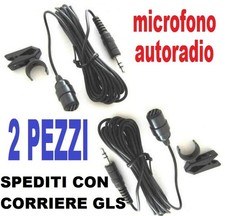 🇮🇹 MICROFONO PER AUTORADIO ANDROID 1 o 2 DIN VIVAVOCE AUTO FILO JACK 3,5 mm