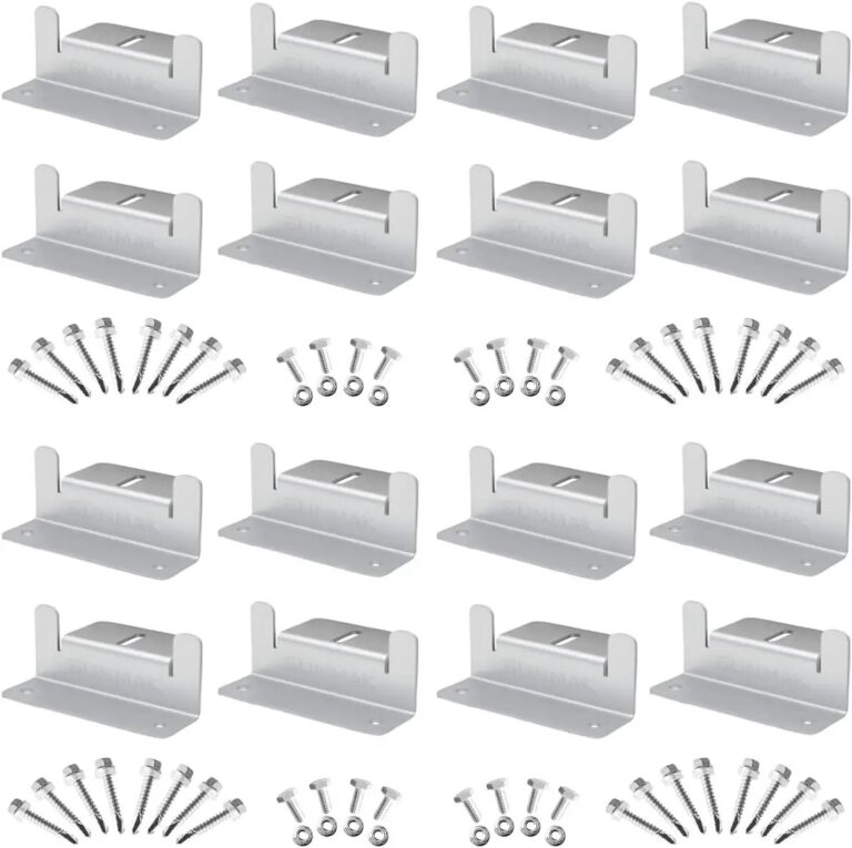 Kit di Montaggio per Pannelli Solari da 16 Pezzi/Set, Supporti a Z in Alluminio per 4/8 Unità di Pannelli Solari, per Camper, Tetti, Barche