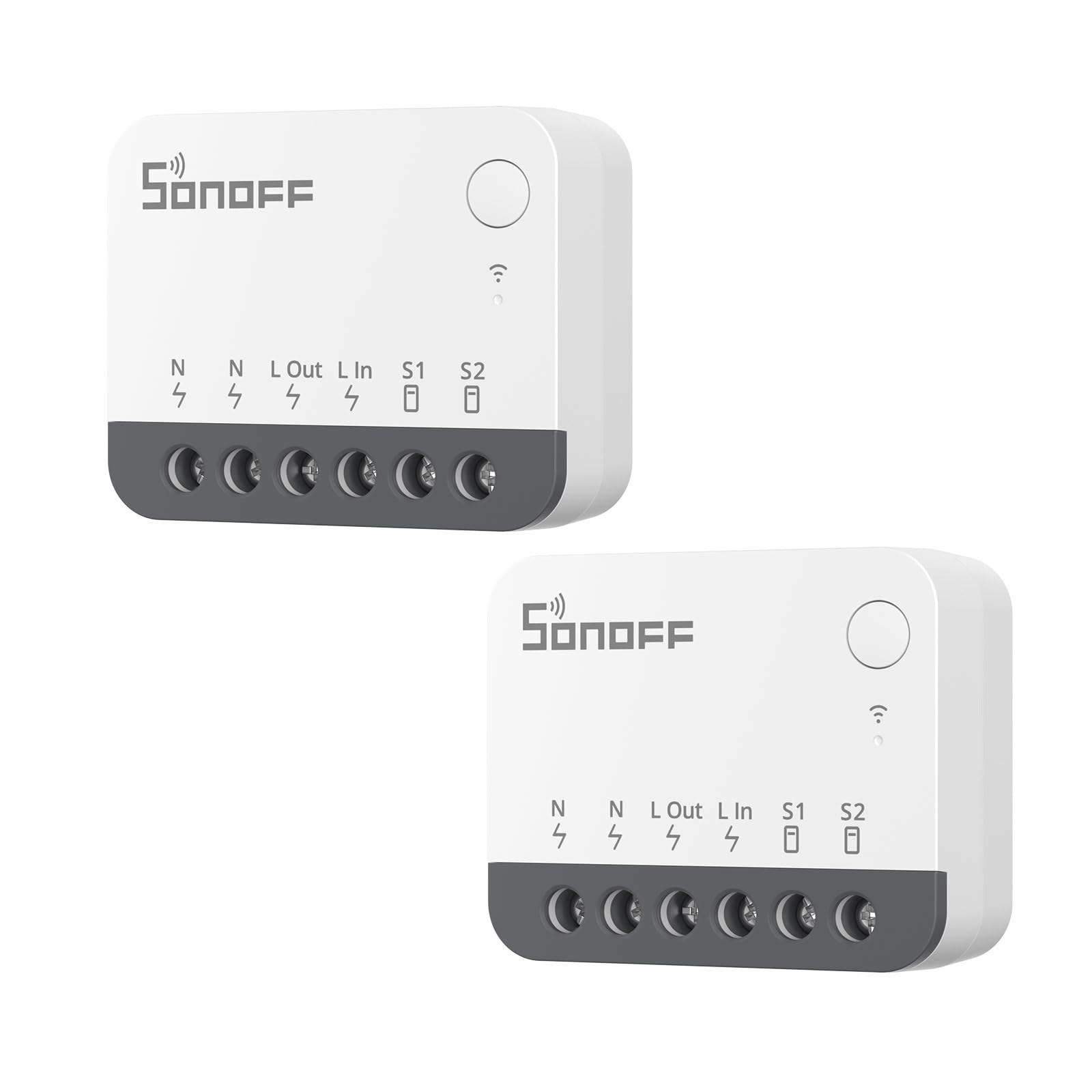 SONOFF ZBMINIR2 Interruttore Zigbee, 2 Pezzi, Senza Neutro | Interruttore Zigbee senza neutro, compatibile con Alexa e Google Home. Richiede un hub Zigbee per il controllo intelli…