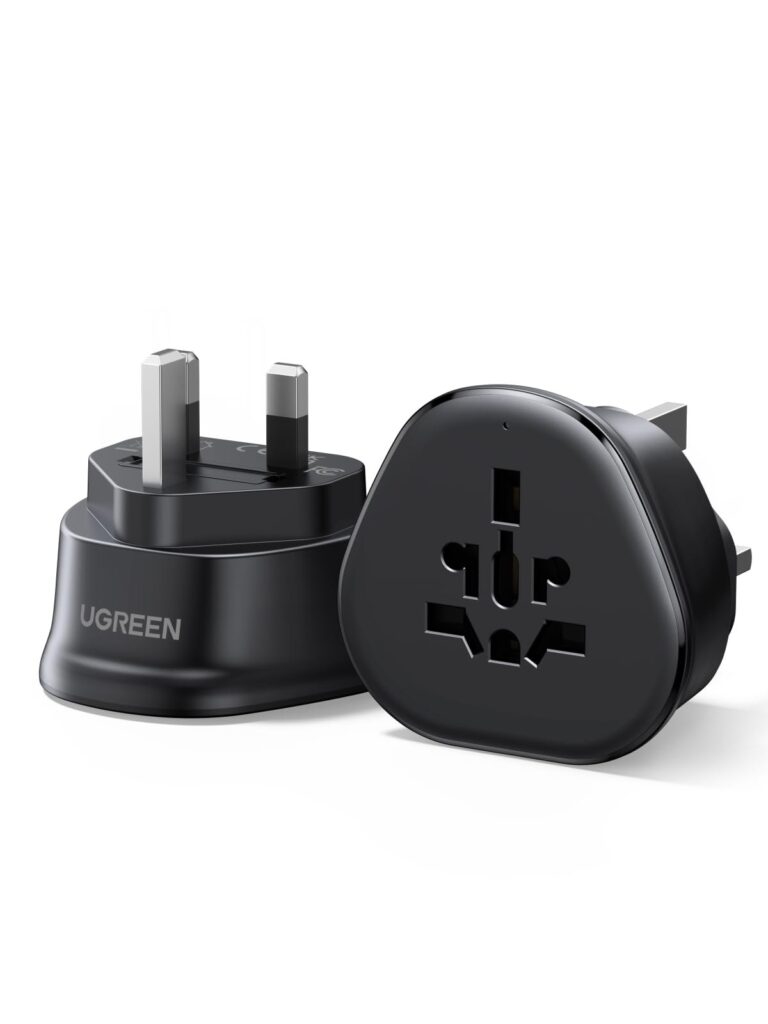 UGREEN Aadattatore Universale da Viaggio UK US EU a Tipo G Nero (UK) | Type A B C G I, Portatile, Adattatore da Presa per Regno Unito USA Canada Cina Australia Italia Svizzera Spi…