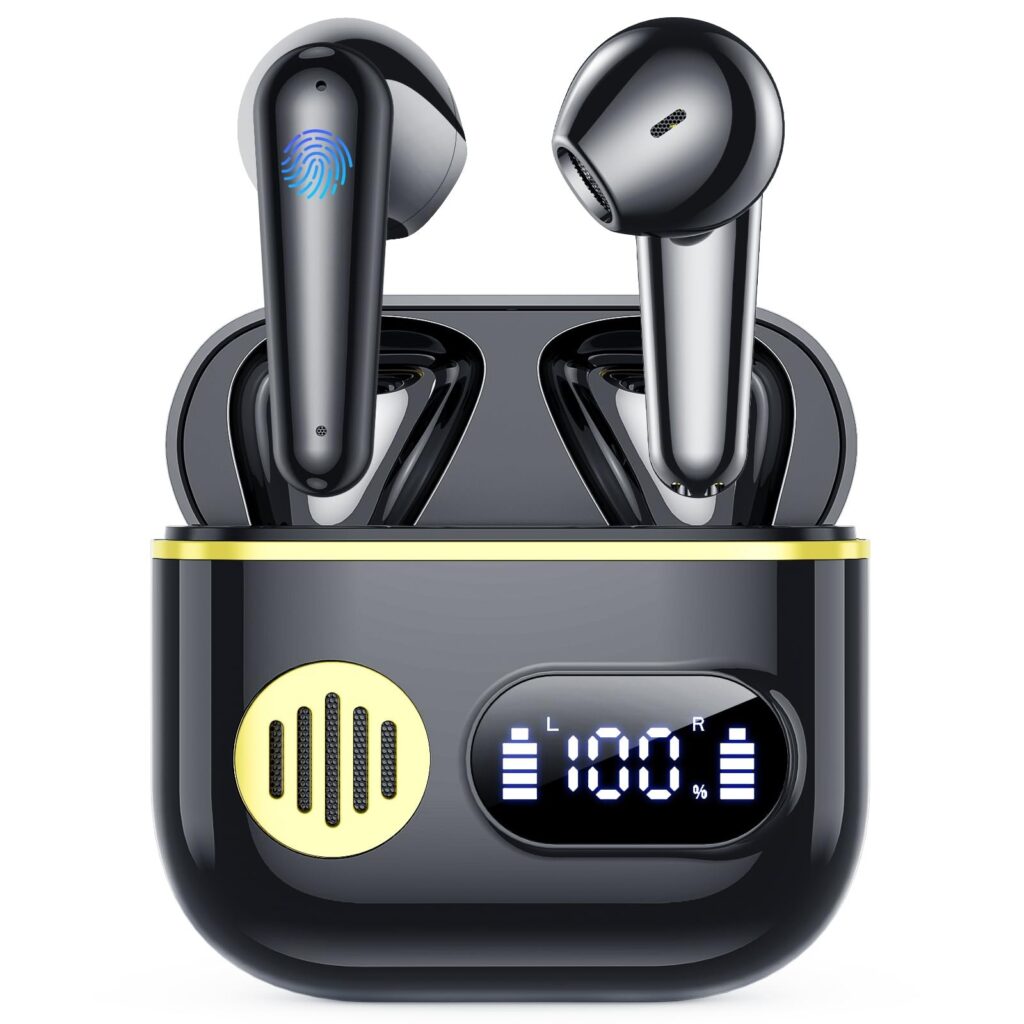 Cuffie Bluetooth,Auricolari Bluetooth 6.1 - Cuffie Wireless con 6 ENC Cancellazione Rumore Mics, Cuffie in Ear 48 Ore di Riproduzione, Cuffiette Senza Filo HiFi Stereo per iOS/And…