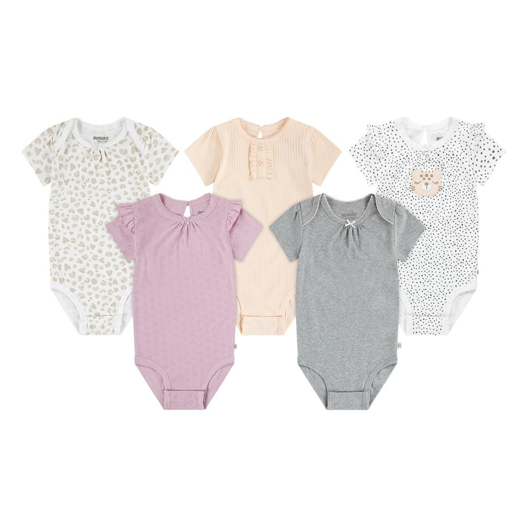 Huggies 5-pack Elevated Bodysuit Undershirt Bimba 0-24 (Pacco da 5)