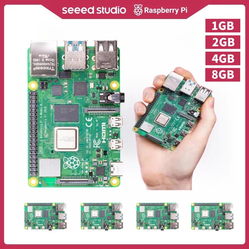 Raspberry Pi 4 8GB 4GB Computer Modello B 1GB/2GB, Quad-Core Cortex-A72, BCM2711, Wireless IEEE 802.11b/g/n/ac 2.4 GHz e 5.0 GHz