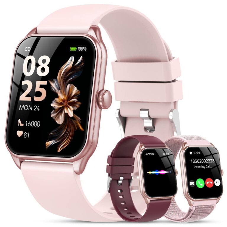 Smartwatch Donna,1.83''Orologio Smartwatch Donna con Chiamate/Notifiche WhatsApp,120 Modalità Sportive, Sonno Cardiofrequenzimetro SpO2 Sollecitazioni, IP68 Smart Watch per Androi…
