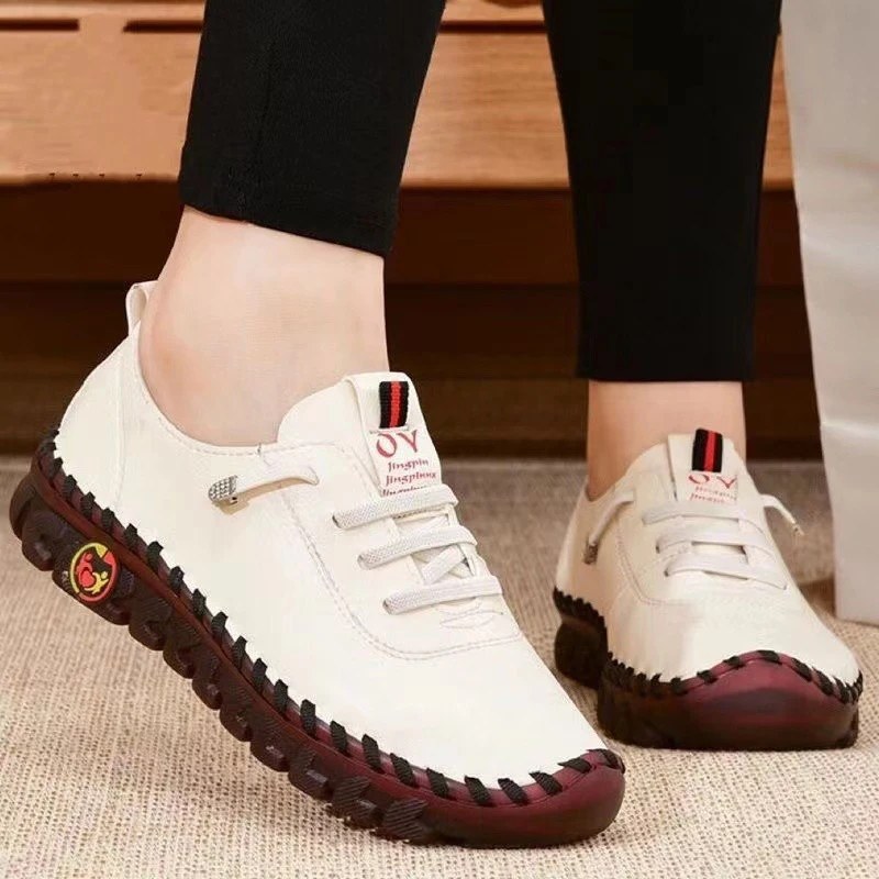 Scarpe da ginnastica da donna in pelle casual scarpe femminili vulcanizzate morbide e comode mocassini piatti scarpe slip on scarpe Zapatillas De Mujer