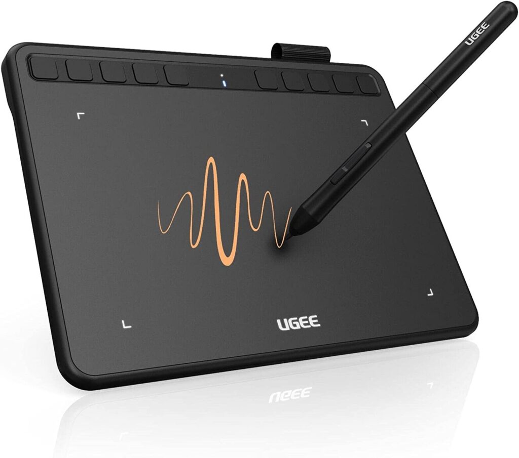 Tablet grafico ugee S640, penna, 8192 livelli di pressione, 10 tasti rapidi | Tavoletta grafica 6,3×4″ per bambini e principianti: disegnare, modificare e progettare su Windows, M…