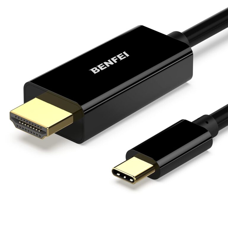 BENFEI Cavo da USB tipo C (Thunderbolt 3) a HDMI 4K UHD, 3 m, USB 3.1 (USB-C) a HDMI, adattatore maschio a maschio, placcato oro