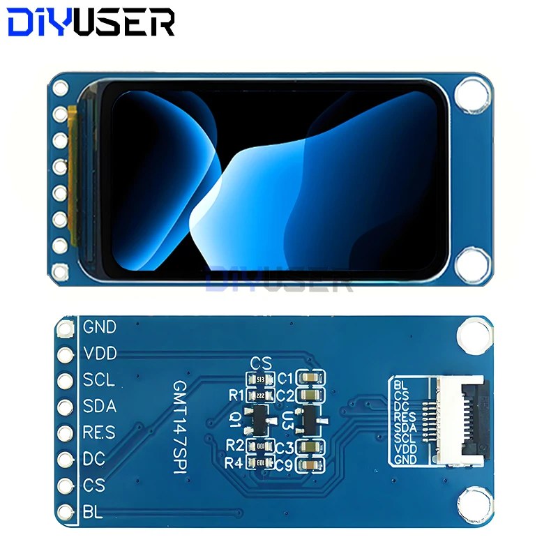 DIYUSER Schermo LCD TFT da 1,47 pollici ST7789 piccolo schermo 172*320 display LCD schermo a colori SPI con angolo di visione completo