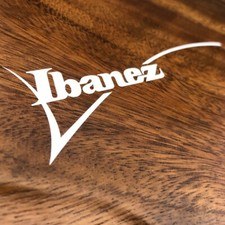 Waterslide Ibanez Adesivo Logo Peg Head Chitarra Bianco
