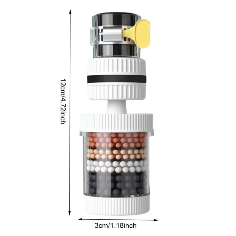 Rubinetto per doccia universale Rubinetto a 6 strati Rubinetto con filtro per acqua Purificatore Gorgogliatore a risparmio idrico a prova di spruzzi per bagno Cucina di casa