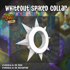 Animal Jam Classic AJC Raro Collare a Punta Whiteout [LEGGI DESCRIZIONE]