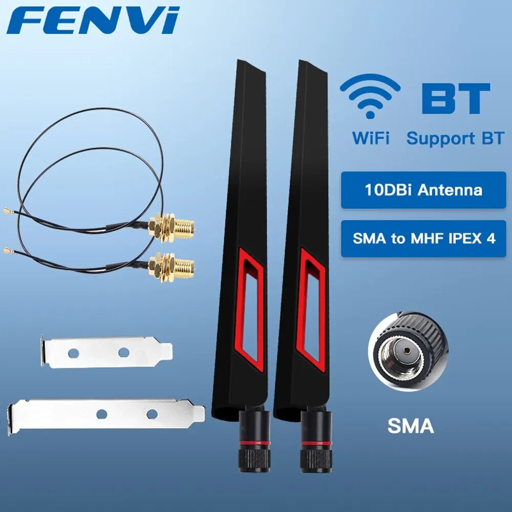 Fevi muslimate Antenna Set AX210 NGFF WiFi Card 2.4/5GHz Dual Band M.2 MHF4 cavo di prolunga per wi-fi RP-SMA per AX210/AX200NGW
