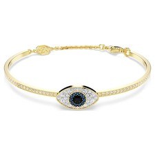 Bracciale Swarovski Symbolica, Medium, Malocchio, Blu, Placcato Oro 5692171