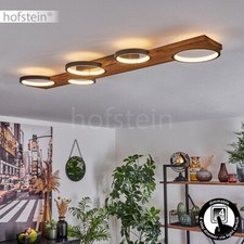 Lampada LED dimmerabile pranzo soggiorno camera da letto illuminazione legno/nero soffitto luce