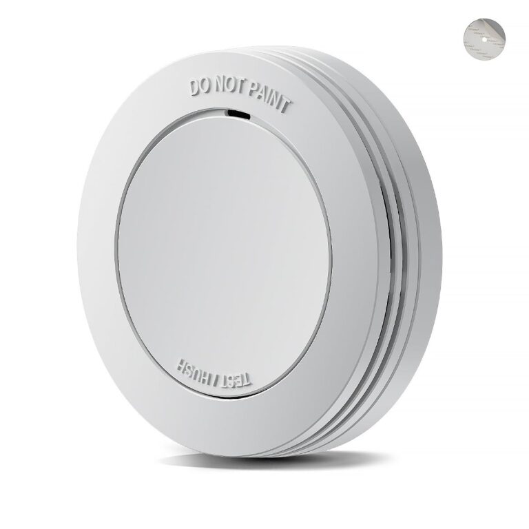 Safeliveo Rilevatore di Fumo con Batteria 10 Anni, Allarme Incendio 85 dB, Senza LED Lampeggiante, Conforme EN 14604, Funzione Silenziosa, Cuscinetti Adesivi Inclusi, Confezione d…