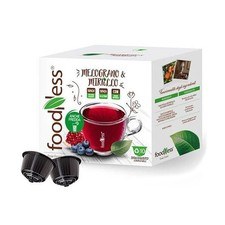 60 Capsule FOODNESS Tisana MELOGRANO e MIRTILLO Compatibili Nescafe Dolce Gusto