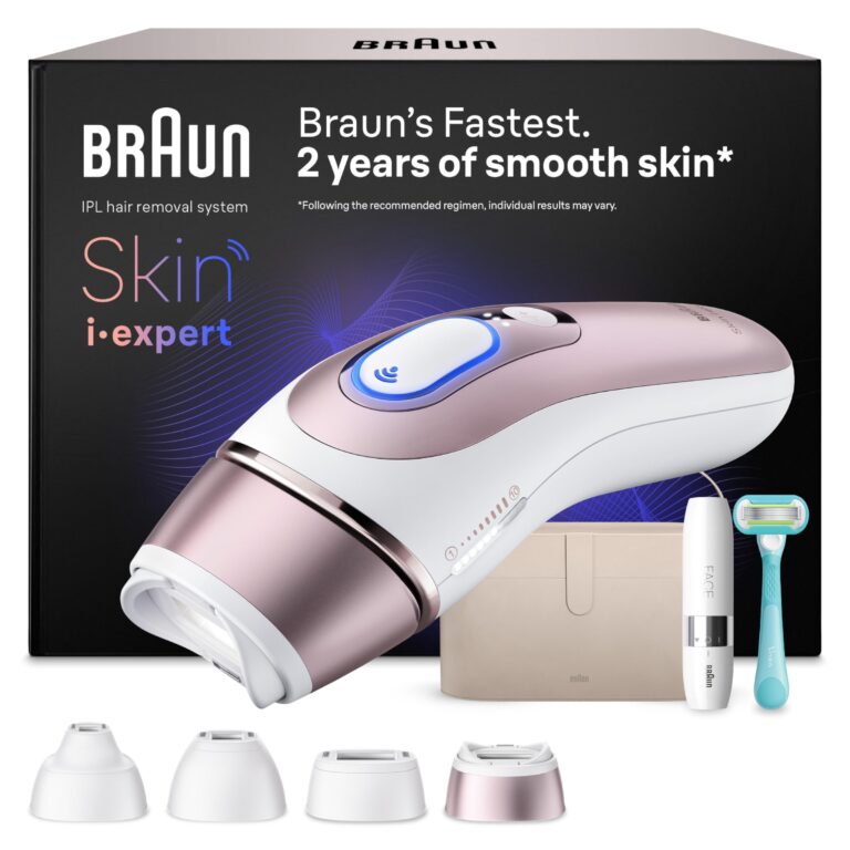 Braun Skin I·Expert Epilatore Luce Pulsata Smart, 4 Testine, PL7442 Bronzo | Epilazione Laser Peli Donna a Casa, Rasoio Gillette Venus, Include Pochette, Mini Depilatore Viso, Dep…