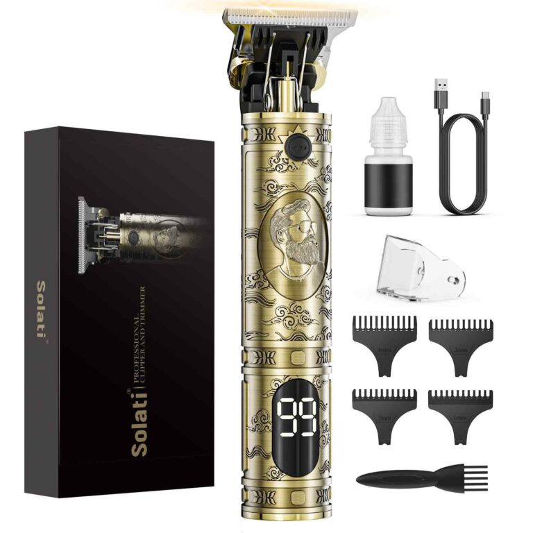 Tagliacapelli Uomo, LED Rasoio Elettrico Barba Macchinetta per Capelli Portatile Tagliacapelli Uomo Professionale Trimmer Regolabarba Regola Barba Elettrico Trimmer Capelli Con 3…