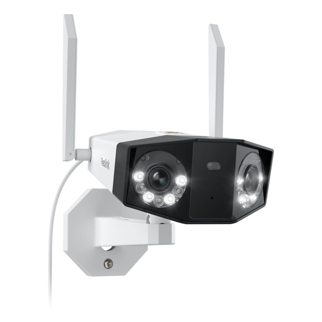 Reolink 4K Telecamera Wi-Fi Esterno con Angolo di Visione di 180° | Doppia Lente. Videosorveglianza con Visione Notturna a Colori, Rilevamento Persone/Veicoli/Pet, Audio a 2 Vie,…