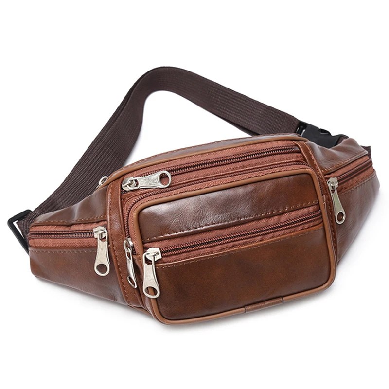 Marsupio da uomo in pelle PU marsupio marsupio marsupio da uomo in pelle artificiale moda borse a tracolla piccole di lusso per uomo