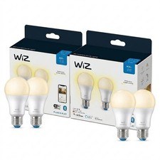 LAMPADINA SMART WI-FI E27 WIZ 4PEZZI 8W = 60W LED COLORE BIANCO CALDO 2700K ALEX