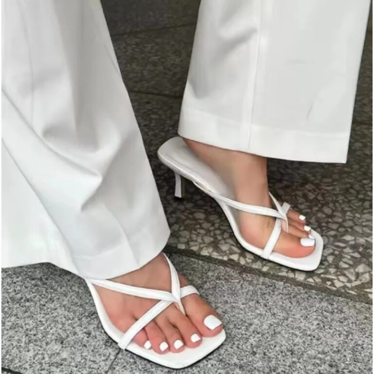 Sandali Donna Estivi 2026 Stile Francese con Clip sulle Dita, Scarpe Eleganti con Tacco Alto, Calzature Mature alla Moda