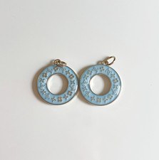 Cerniera ciambelle oro blu di design | set di 2