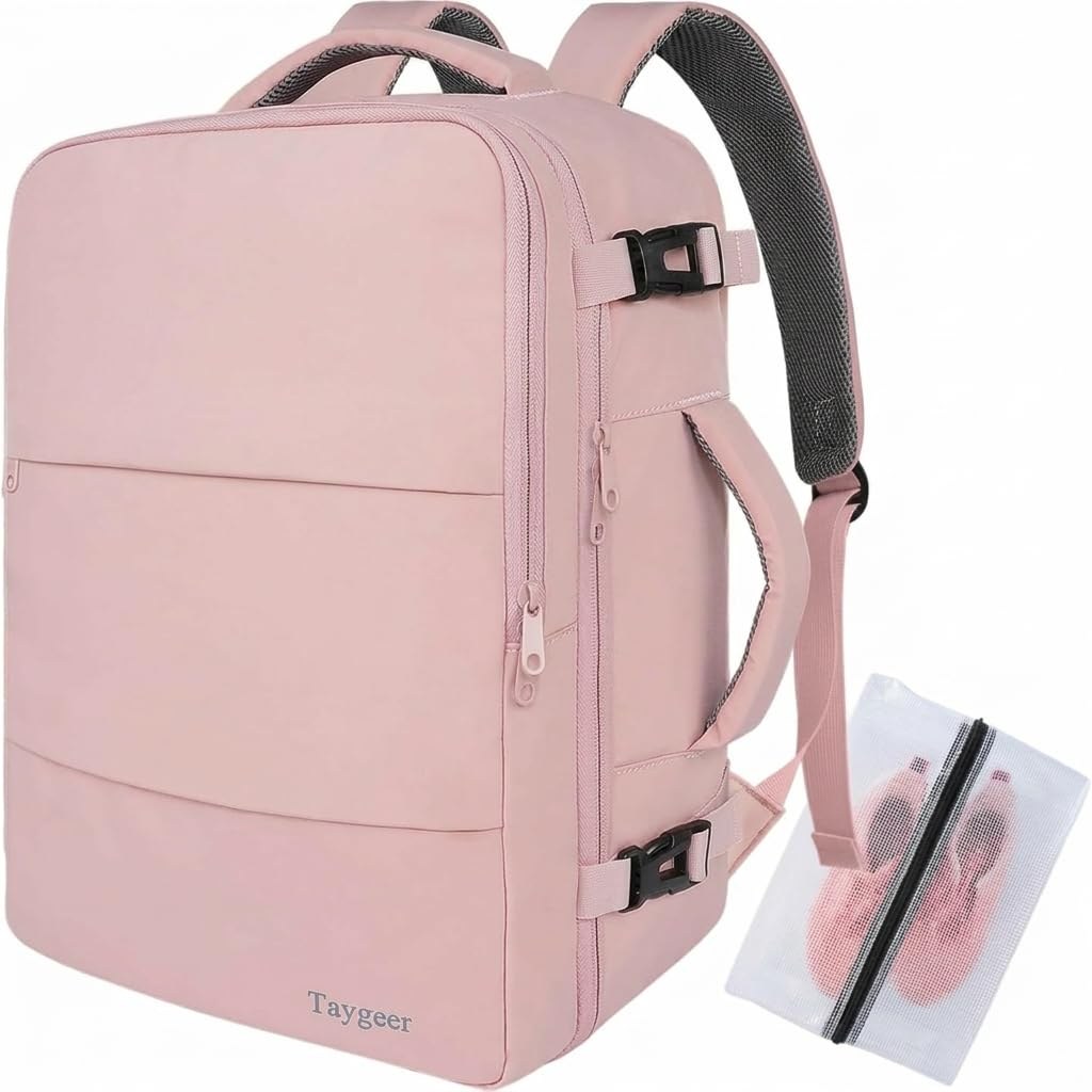 Taygeer Zaino Easyjet 45x36x20, Zaino Porta PC 15,6 Pollici, Zaini Viaggio | Zaino da Viaggio con Portascarpe, Zaino 45x36x20 Leggero per Easyjet, Borsa da Cabina Impermeabile per…