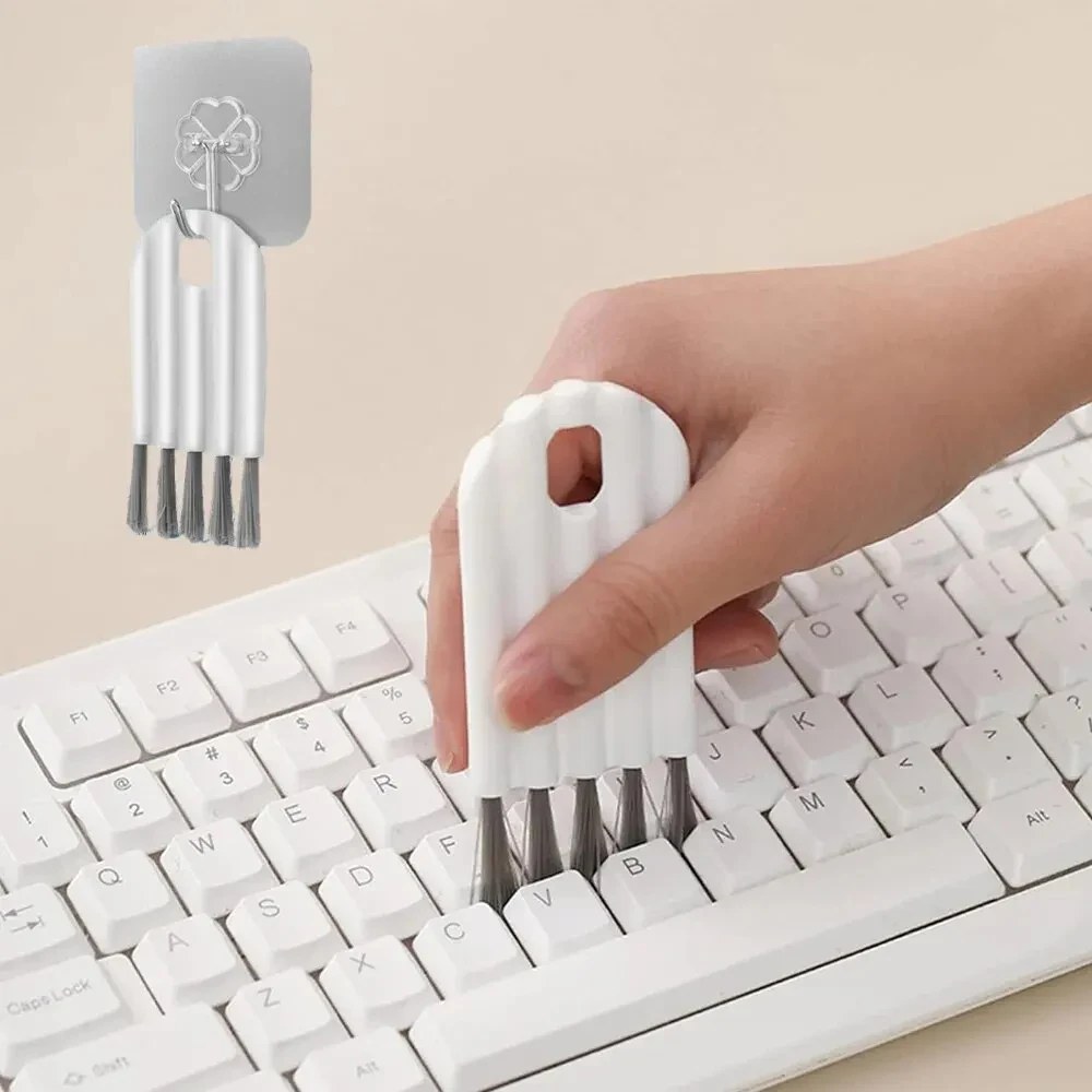 Spazzola per spazio flessibile multifunzionale, spazzola per pulizia computer multifunzione, detergente per tastiera con spazzola morbida, strumento per la pulizia della casa