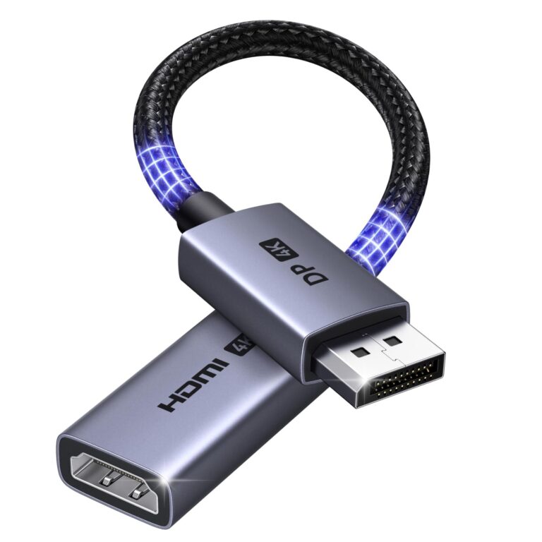 UGREEN 4K Adattatore DisplayPort a HDMI 4K@60Hz 2K@120Hz 1080p@144Hz | Convertitore DP Maschio a HDMI Femmina Unidirezionale in Nylon Intrecciato Compatibile con Laptop TV Monitor…