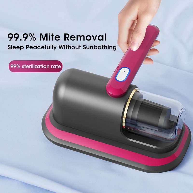 Aspirapolvere Elettrico UV Anti-Acari 10kPa, Potente Dispositivo di Pulizia Portatile per la Casa, per la Disinfezione di Divani e Materassi