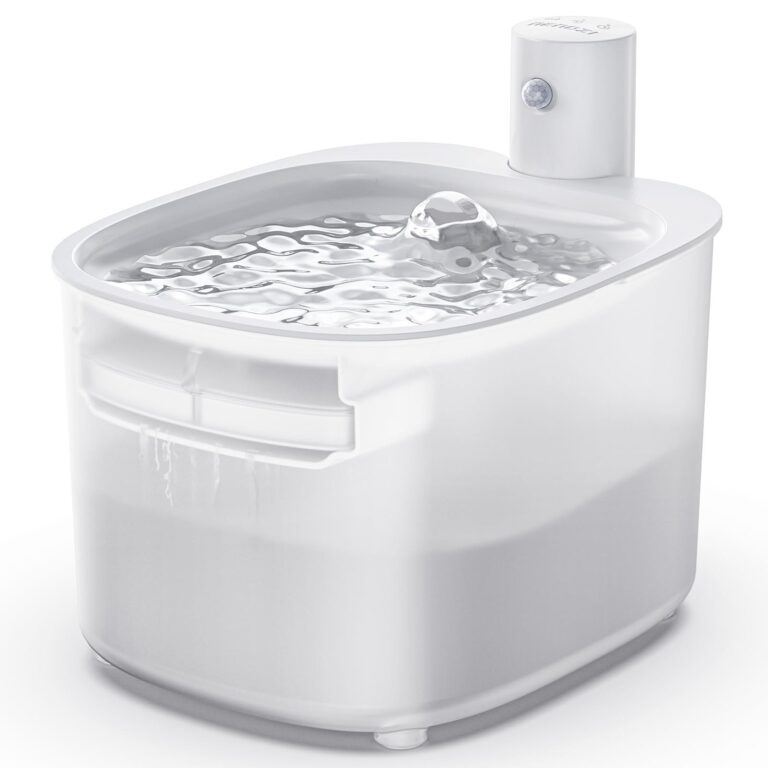 Fontanella per Gatti Senza Fili - Batteria con Sensore di Movimento -2.6L Fontana Automatico D'acqua Cani con Pila 3000mAh Ricaricabile Distributore Silenzioso Abbeveratoio - Disp…