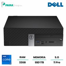 Pc Dell 7050 SFF, Core i7-7700 3.60Ghz, 32gb Ram, 1TB SSD Nvme, Windows 11 pr...