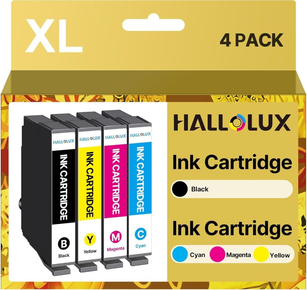 HALLOLUX Compatibili per Epson 604XL Cartucce per XP-2200 XP-2205 (4-Pack) | 604 XL,XP-2200,WF-2910,WF-2930,XP-2205,XP-3200,XP-3205,XP-4205,XP-4200,WF-2950DWF,WF-2935DWF,WF-2930DW…
