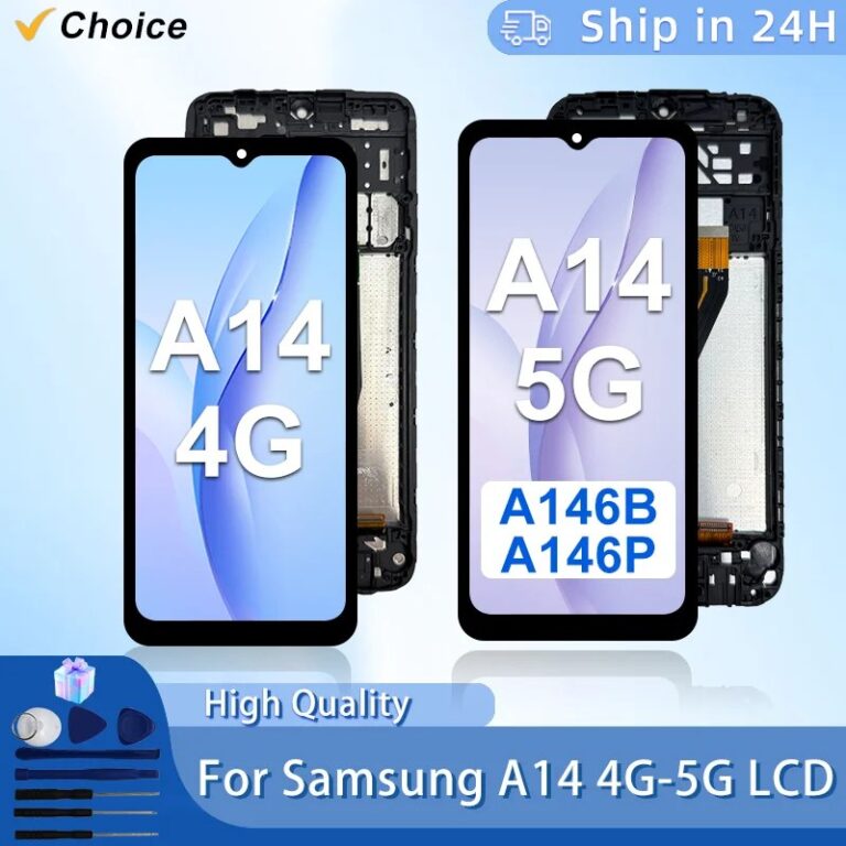 Display LCD IPS per Samsung Galaxy A14 4G SM-A145F, Schermo Touch Digitizer per Galaxy A14 5G A146B A146P, Parti di Ricambio per Schermo