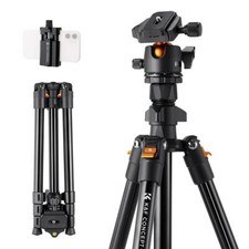 K&F CONCEPT 63"" treppiede fotocamera testa a sfera 360° per DSLR Sony Nikon K234A0+BH-28L
