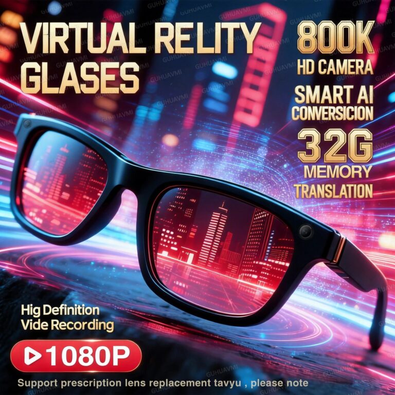 Nuovi Occhiali Smart AI 2026 con Registrazione Video HD 1080P, Chiamate Bluetooth ChatGPT, 32GB ROM, Traduzione Linguistica, Occhiali da Sole Musicali da Uomo