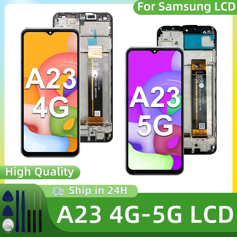 IPS Per Samsung Galaxy A23 Display A235 SM-A235F LCD Touch Screen Digitizer A23 5G Display A236 LCD SM-A236U A236B Sostituire Parti